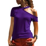 Womens Casual Summer Short Sleeve Off Shoulder T Shirt Comfortable Fabric Available in Multiple Sizes