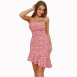 Sexy Strapless Asymmetrical Bodycon Dress Womens Fashion Elegant Design Comfortable Fabric Perfe