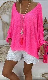 Plus Size Womens Long Sleeve T Shirt Solid Color Loose Fit Comfortable Fabric Casual Wear
