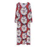 Floral Print Maxi Dress for Women Long Sleeve Loose Fit Spring Summer Casual Wear