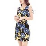 Plus Size Floral Print Maxi Dress for Women Summer Style Comfortable Sleeveless Design
