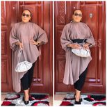 Plus Size Womens Dress Solid Color Irregular Hem Chiffon Fabric Fashionable for Moms Suitable fo
