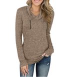 Womens Pullover Sweatshirt Long Sleeve Solid Color Casual Fit Fall Winter Wear ready to ship