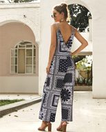 Bohemian Print Jumpsuit Summer Sleeveless Design Casual Style Comfortable Fabric Wholesale Avail