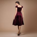 Burgundy Velvet Off Shoulder Maxi Dress Elegant A Line Silhouette Formal Evening Gown Perfect fo