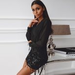 Long Sleeve Sequin Bodycon Dress for Women Elegant Fit and Flare Perfect for Parties and Events