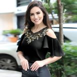 Loose Fit Womens V Neck Short Sleeve T Shirt Comfortable Cotton Fabric Spring Summer Casual Wear