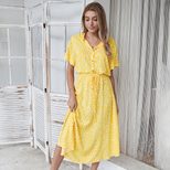 Polka Dot Short Sleeve Dress for Women Shirt Collar Summer Style Available in S to XL Wholesale Supply