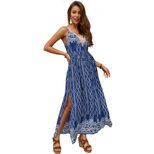 Womens Lace V Neck Midi Dress Casual Beachwear Summer Style bulk order low MOQ