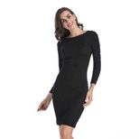 Knitted Midi Dress Slim Fit Spring Style Comfortable Fabric Womens Casual Wear Wholesale Availab