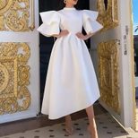 Layered Ruffle Sleeve Dress Solid Color Asymmetrical Hem Elegant Design Summer Occasion Wholesal