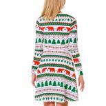 Floral Print Long Sleeve Dress for Women Casual Fit Autumn Winter Season customizable