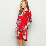 Floral Print Mini Dress Womens Spring Summer Fashion Casual Style for Everyday Wear Wholesale Av