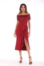 Lace Trim Off Shoulder Dress for Women Elegant Design Perfect for Parties and Events