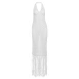 Summer Beach Dress Sexy Sheer Knit Fabric Solid Color Lightweight Comfortable Wholesale Availabl