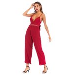 Womens Sexy Lace Backless Jumpsuit Slim Fit Spaghetti Straps Elegant Design Perfect for Parties