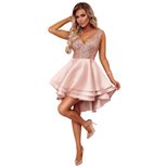 Elegant Party Dress Mid Length Sequin V Neck Ruffle Hem Perfect for Evening Events Wholesale Ava