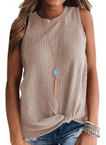 Twisted Hem Sleeveless T Shirt Fashionable Casual Style Round Neck Wholesale Supply Available cu