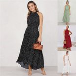 Sleeveless Polka Dot Dress Fashionable Sexy Spring Summer Style Perfect for Parties and Casual O
