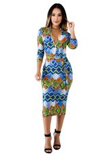 V Neck Pencil Dress for Women Milk Silk Fabric Elegant Spring Style custom packaging