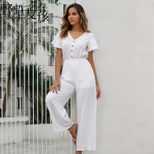 High Waisted Wide Leg Pants Womens Jumpsuit Comfortable Fit Versatile Style Wholesale Available