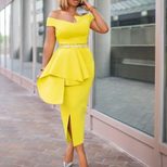 Plus Size Fashion Womens Dress Elegant High Waist Midi Skirt Stylish for Work or Casual Occasion