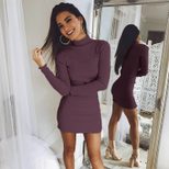 Knit Sweater Dress Slim Fit High Neck Sexy Design Spring Summer Fashion Wholesale Available