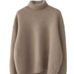 Womens Oversized Turtleneck Sweater Thick Knit Casual Style Versatile for Autumn and Winter Whol