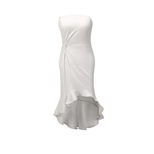 Womens Midi Dress Solid Color Strapless Design Casual Summer Wear factory direct