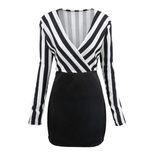 Striped Long Sleeve Dress Sexy Fit Casual Style Comfortable Fabric Perfect for Spring Wear Whole