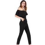 Chiffon Jumpsuit Short Sleeve Off Shoulder Ruffle Detail Sexy Design Spring Summer Fashion Whole