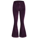 Womens High Waisted Velvet Wide Leg Pants Spring Casual Flattering Fit Slightly Flared Wholesale