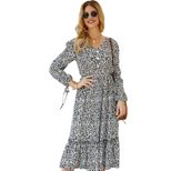 Floral Print Long Sleeve Dress for Women Casual Style Spring Summer Collection