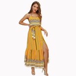 Bohemian Print Maxi Dress Womens Sleeveless Ethnic Style Comfortable Fabric Perfect for Summer E