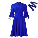 Plus Size A Line Dress Fashionable Wrinkled Design Elegant Style Autumn Winter Collection for Wo
