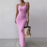 White Bodycon Maxi Dress for Women Summer Casual Style Sleeveless Lightweight Fabric Available in Multiple Sizes