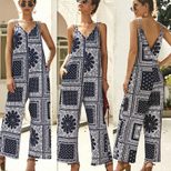 Bohemian Print Jumpsuit Summer Sleeveless Design Casual Style Comfortable Fabric Wholesale Avail