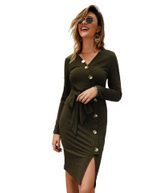 Knitted Dress Stylish Design Comfortable Fit Warm Fabric Autumn Winter Fashion for Women Wholesa