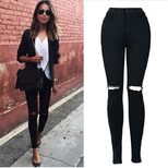 High Waist Ripped Skinny Jeans for Women Stretch Fabric Casual Chic Style Available in Multiple Sizes Wholesale