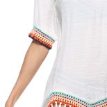 Womens Beach Cover Up Spring Summer Patchwork Design Fringe Detail Sun Protection Wholesale Avai