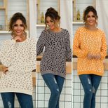 Womens Knitted Sweater Round Neck Long Sleeve Polka Dot Design Spring Summer Fashion Wholesale A