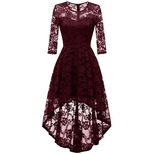 Cocktail Dress Lace Detail High Low Hem Spring Fashion Available in Multiple Sizes Wholesale Supply