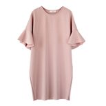 Plus Size Summer Dress Loose Fit Round Neck Bell Sleeves Casual Wear for Women OEM Available