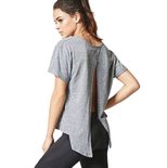 Womens Loose Fit Solid Color T Shirt Round Neck Short Sleeve Backless Design Spring Fashion Top