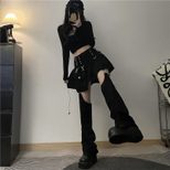 Ripped Denim Pleated Skirt Unique Design Removable Style Summer Fashion Casual Wear Wholesale Av