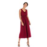 Womens Solid Color V Neck Jumpsuit Wrap Waist Adjustable Straps Wide Leg Three Quarter Length Ca