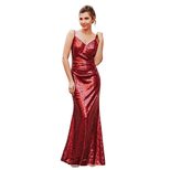 Womens Sequin Maxi Dress Sleeveless Spaghetti Strap Solid Color Elegant Evening Wear