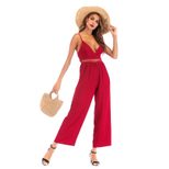 Womens Sexy Lace Backless Jumpsuit Slim Fit Spaghetti Straps Elegant Design Perfect for Parties