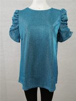 Sequin T Shirt for Women Short Sleeve Round Neck Summer Casual Wear Available in Multiple Sizes