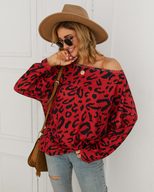 Leopard Print Sweater Original Design Elegant Style Long Sleeve Autumn Winter Wholesale Availabl